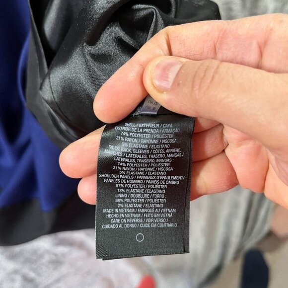 Tahari Dress Womens Size 8 Blue Black Dilana Lined Colorblock Sheath Bodycon - Picture 12 of 14